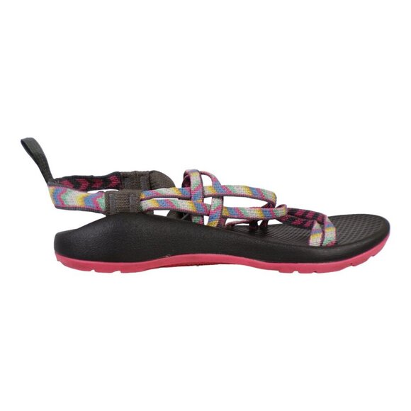 Chaco's Big Girls Ecotred Multi Stripe Strappy Hiking Outdoor Sandals Sz 4 #1329 - Picture 2 of 9
